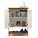 Ver imagem 7 de Sapateira Hall Vertical com 2 Portas Flow para Entrada Quarto Amarzenamento Premium Cor Off White