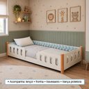 Ver imagem 4 de Enxoval Cama Juvenil Azul Classe a com Lençol Trança Travesseiro e Fronha Conforto Premium