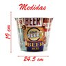 Kit 2 Baldes de Gelo para Cerveja Estampado em Metal Galvanizado 4,8 Litros - 2