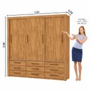 Ver imagem 4 de Guarda-roupa 3 Portas Correr 09 Gavetas Anjos