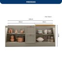 Ver imagem 3 de Cozinha Modulada Compacta Americana 2 Peças com Balcão para Pia Unna Griss
