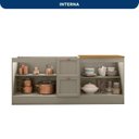Ver imagem 5 de Cozinha Modulada Compacta Americana 2 Peças com Balcão para Pia Unna Griss