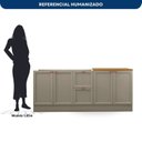 Ver imagem 4 de Cozinha Modulada Compacta Americana 2 Peças com Balcão para Pia Unna Griss