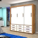 Ver imagem 1 de Guarda-Roupa 3 Portas Correr 09 Gavetas Anjos Marrom/Cinamomo/Branco