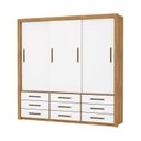 Ver imagem 3 de Guarda-Roupa 3 Portas Correr 09 Gavetas Anjos Marrom/Cinamomo/Branco