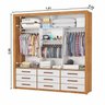 Guarda-roupa 3 Portas Correr 9 Gavetas Anjos - 4