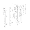 Ver imagem 4 de Fechadura Externa Imab Hato 2 Roseta Quadrada Inox Escovado 55mm