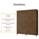Ver imagem 5 de Guarda Roupa Casal Panamá 6 Portas Castanho Wood Moval
