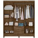 Ver imagem 2 de Guarda Roupa Casal Panamá 6 Portas Castanho Wood Moval