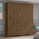 Ver imagem 3 de Guarda Roupa Casal Panamá 6 Portas Castanho Wood Moval