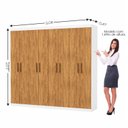 Ver imagem 4 de Guarda-Roupa Stanley 8 Portas 4 Gavetas Branco/Cinamomo