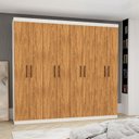Ver imagem 1 de Guarda-Roupa Stanley 8 Portas 4 Gavetas Branco/Cinamomo