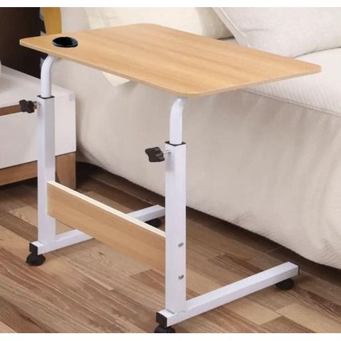 Mesa Mesinha Lateral Cama Multiuso Notebook Café Porta Copo:madeira