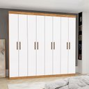 Ver imagem 1 de Guarda-Roupa Stanley 8 Portas 4 Gavetas Marrom/Cinamomo/Branco