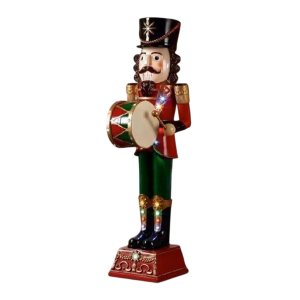 Quebra Nozes Boneco Soldado Natal Natalino Luzes Som Tambor Led Decoraçao Cenario Espaço Casa Loja S