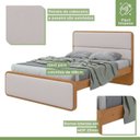Ver imagem 6 de Cama de Casal com 2 Mesas de Cabeceiras Loop Marrom