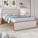 Ver imagem 2 de Cama de Casal com 2 Mesas de Cabeceiras Loop Marrom