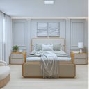 Ver imagem 1 de Cama de Casal com 2 Mesas de Cabeceiras Loop Marrom