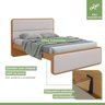 Cama de Casal com 2 Mesas de Cabeceiras Loop - 7