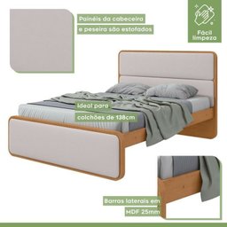 Cama de Casal com 2 Mesas de Cabeceiras Loop - 6