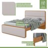 Cama de Casal com 2 Mesas de Cabeceiras Loop - 6