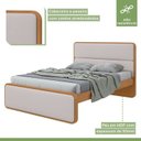 Ver imagem 5 de Cama de Casal com 2 Mesas de Cabeceiras Loop Marrom
