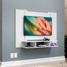 Painel De TV 48 Polegadas Com 3 Nichos Branco E J - 1