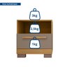 Kit com 2 Mesas de Cabeceira Eden 51cm X 38cm X 45cm - 6