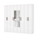 Ver imagem 3 de Guarda-Roupa Stanley 8 Portas 4 Gavetas com Espelho Branco