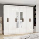 Ver imagem 1 de Guarda-Roupa Stanley 8 Portas 4 Gavetas com Espelho Branco