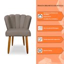 Ver imagem 5 de Kit 6 Cadeiras de Jantar Pétala Estofada Pés Palito Veludo Cappuccino - Montanaris Decor