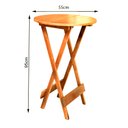 Ver imagem 3 de Jogo Bistro de Madeira Dobravel Redondo 55cm Diametro C/2 Cadeiras Natural