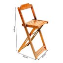 Ver imagem 4 de Jogo Bistro de Madeira Dobravel Redondo 55cm Diametro C/2 Cadeiras Natural