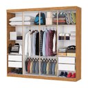 Ver imagem 2 de Guarda-Roupa Stanley 8 Portas 4 Gavetas com Espelho Marrom/Cinamomo