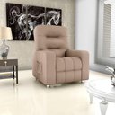 Ver imagem 6 de Poltrona Reclinável Mx-7 Azera do Papai Suede Confortável Bege Loja Sheep