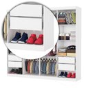 Ver imagem 7 de Guarda-Roupa Stanley 8 Portas 4 Gavetas com Espelho Branco/Branco-Cinamomo