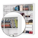 Ver imagem 6 de Guarda-Roupa Stanley 8 Portas 4 Gavetas com Espelho Branco/Branco-Cinamomo