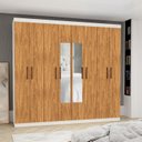 Ver imagem 1 de Guarda-Roupa Stanley 8 Portas 4 Gavetas com Espelho Branco/Branco-Cinamomo