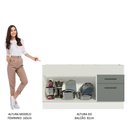 Ver imagem 7 de Balcão De Pia 150 Cm 2 Portas E 2 Gavetas Branco/Cinza