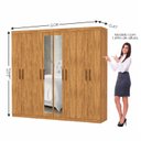 Ver imagem 4 de Guarda-Roupa Stanley 8 Portas 4 Gavetas Plus Marrom/Cinamomo