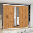 Ver imagem 1 de Guarda-Roupa Stanley 8 Portas 4 Gavetas Plus Branco/Cinamomo
