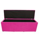 Ver imagem 2 de Calçadeira Baú Paris Queen 160 Cm Botão Strass Suede Rosa Pink Eli Móveis