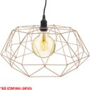 Ver imagem 3 de Pendente Aramado Estádio Grande Cabo 2M Luminária Lustre Teto Moderno Retrô Vintage Cobre Rose Gold
