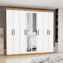 Ver imagem 1 de Guarda-Roupa Stanley 8 Portas 4 Gavetas Plus Marrom/Cinamomo/Branco