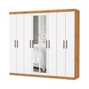 Ver imagem 3 de Guarda-Roupa Stanley 8 Portas 4 Gavetas Plus Marrom/Cinamomo/Branco