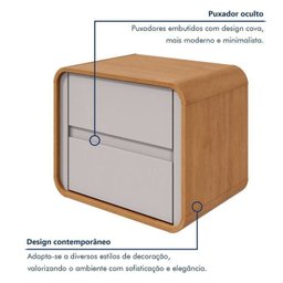Quarto Completo Cama Solteiro com Cômoda 8 Gavetas e Mesa de Cabeceira - 15