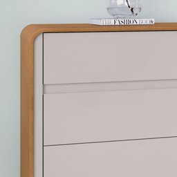 Quarto Completo Cama Solteiro com Cômoda 8 Gavetas e Mesa de Cabeceira - 11
