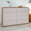 Ver imagem 4 de Conjunto Quarto Completo Cama Solteiro, Cômoda e Mesa de Cabeceira Loop Amêndoa Clean
