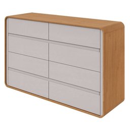 Quarto Completo Cama Solteiro com Cômoda 8 Gavetas e Mesa de Cabeceira - 13