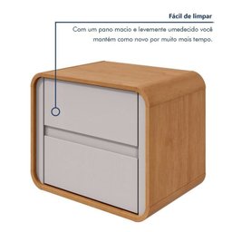Quarto Completo Cama Solteiro com Cômoda 8 Gavetas e Mesa de Cabeceira - 18